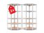 Polcrendszer 1800x900x400 mm sarokos horganyzott 5-polcos, teherbírás 875 kg - 2db