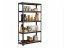 Regál 1800x900x300 mm lakovaný 5-policový, nosnost 875 kg - černý - 5ks
