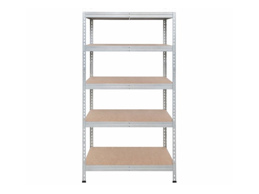 Regál 1830x900x300 mm zinkovaný 5-policový, nosnost 1000 kg, RIVET
