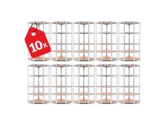 Regál 1800x900x400 mm rohový zinkovaný 5-policový, nosnost 875 kg - 10ks