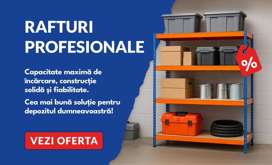 Rafturi industriale cu capacitate pana la 2000 kg pentru depozite Rafturi industriale cu capacitate pana la 2000 kg pentru depozite