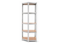 Regál 1800x900x400 mm rohový zinkovaný 5-policový, nosnost 875 kg - 2ks