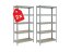 Regál 1800x900x400 mm zinkovaný 5-policový, nosnost 875 kg - 2ks