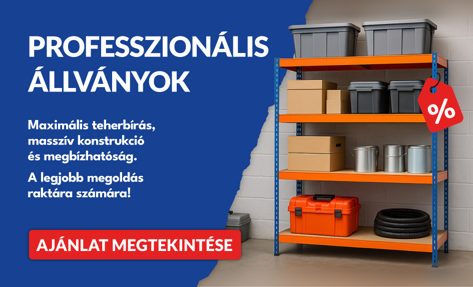 Ipari polcrendszerek akár 2000 kg teherbírással raktárakba Ipari polcrendszerek akár 2000 kg teherbírással raktárakba