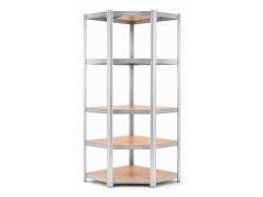 Regál 1800x900x400 mm rohový zinkovaný 5-policový, nosnost 875 kg