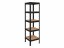 Regál 1830x400x400 mm lakovaný 5-policový, nosnost 1000 kg, RIVET - černý