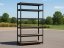 Regál 2400x900x600 mm lakovaný 6-policový, nosnost 1050 kg - černý