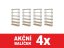 Regál 2200x1200x400 mm zinkovaný 6-policový, nosnost 1050 kg - 4ks