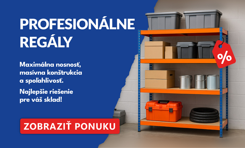 Priemyselné regály s nosnosťou až 2000 kg pre sklady a prevádzky