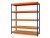 Regál 2160x1200x500 mm profesionální 5-policový, nosnost 1500 kg - modro-oranžový