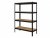 Regál 1500x700x300 mm lakovaný 4-policový, nosnost 700 kg - černý