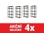 Regál 1800x600x400 mm lakovaný 5-policový, nosnost 875 kg - černý - 4ks