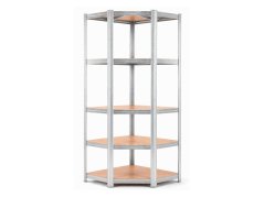 Regál 1800x900x400 mm rohový pozinkovaný 5-polícový, nosnosť 875 kg