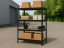 Regál 1800x1400x400 mm profesionální 4-policový, nosnost 1600 kg - černý