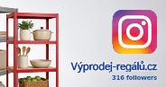 Výprodej regálů na Instagramu