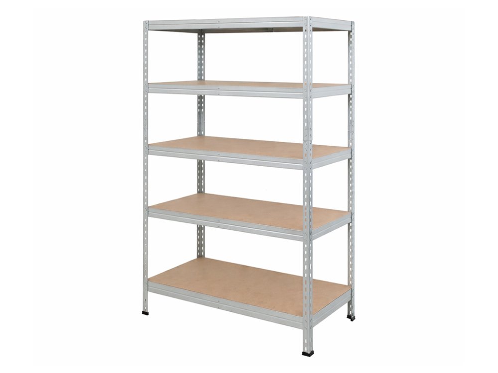 Regál 1830x600x400 mm zinkovaný 5-policový, nosnost 875 kg, RIVET