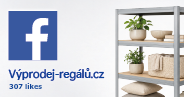 Výprodej regálů na Facebooku