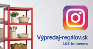 Výpredaj regálov na Instagrame