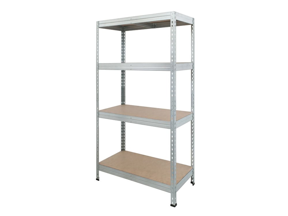 Regál 150x70x30 cm pozinkovaný 4-policový, nosnosť 80 kg, RIVET