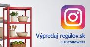 Výpredaj regálov na Instagrame